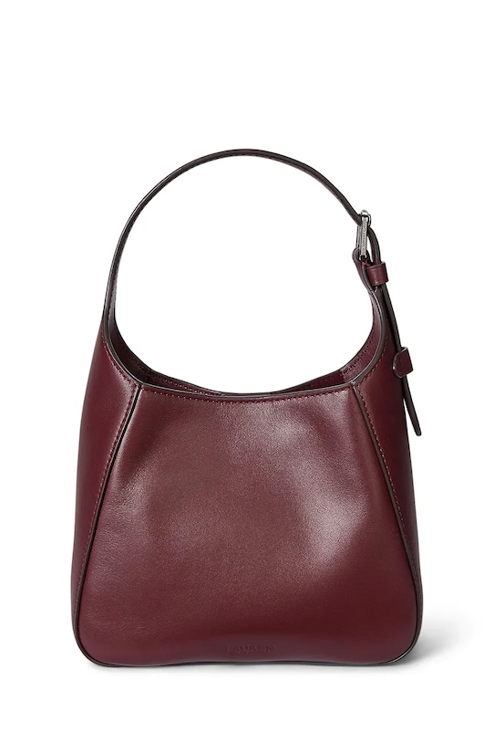 Doplnky Kožená kabelka Lauren Ralph Lauren 431966750 burgundské