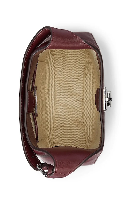 Kožená kabelka Lauren Ralph Lauren burgundské 431966750