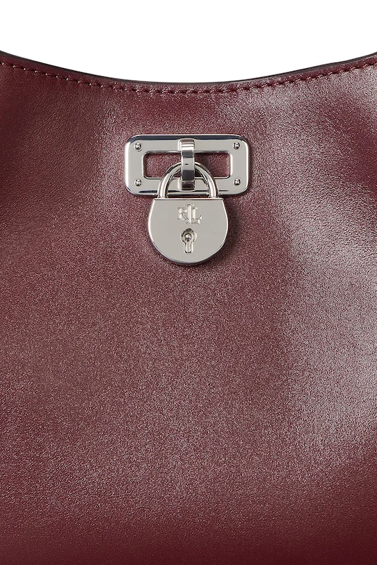 Kožená kabelka Lauren Ralph Lauren 431966750 burgundské