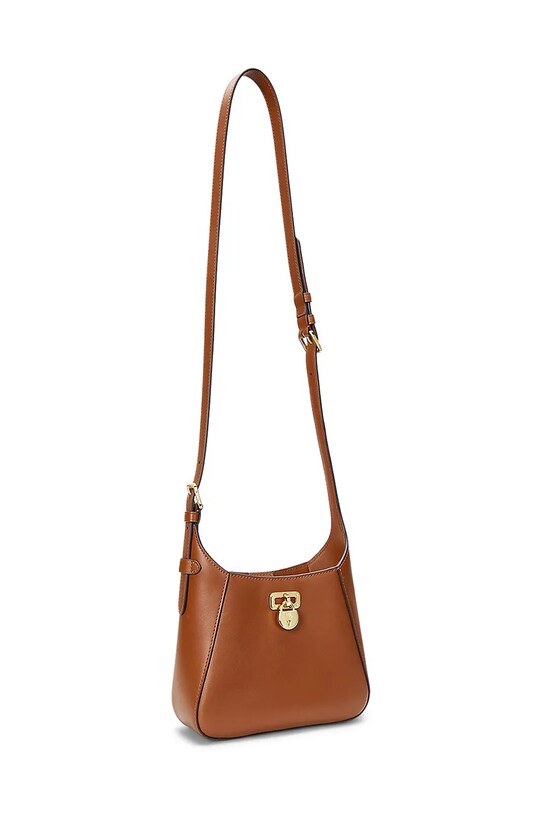 Doplnky Kožená kabelka Lauren Ralph Lauren 431966750 hnedá