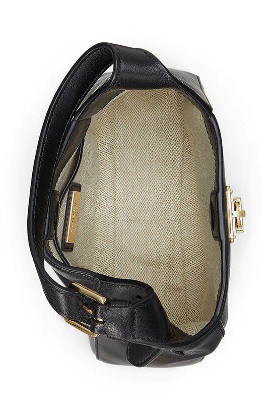 Шкіряна сумочка Lauren Ralph Lauren чорний 431966750