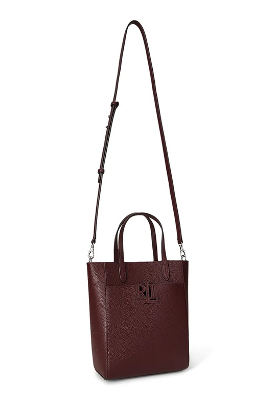 Kožená kabelka Lauren Ralph Lauren 431966760 burgundské AW25