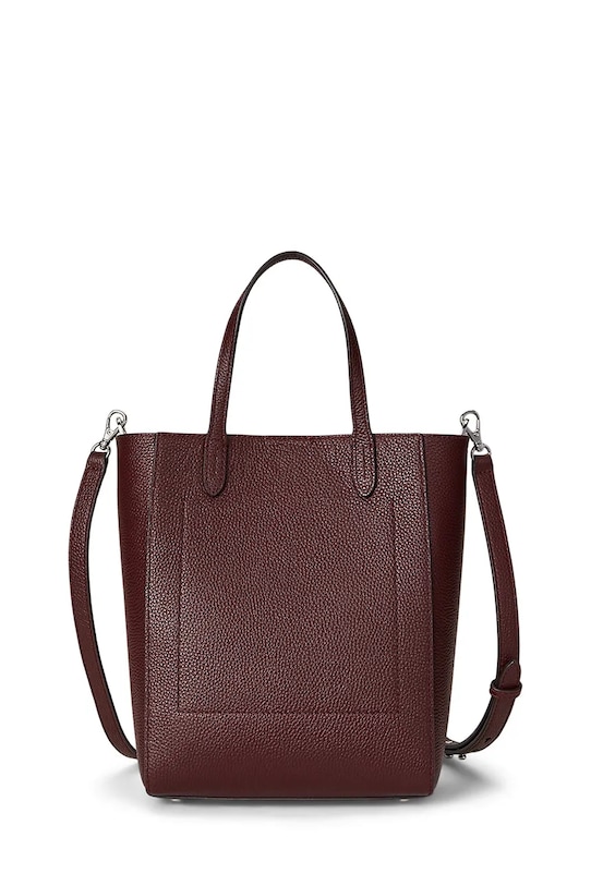 Akcesoria Lauren Ralph Lauren torebka skórzana 431966760 bordowy