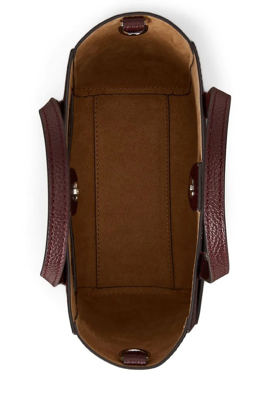 Lauren Ralph Lauren torebka skórzana bordowy 431966760