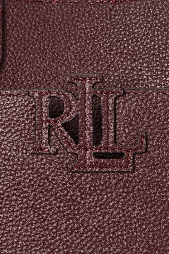 Lauren Ralph Lauren torebka skórzana 431966760 bordowy