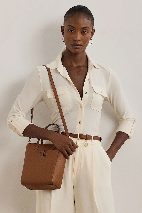 Кожаная сумочка Lauren Ralph Lauren 431966760