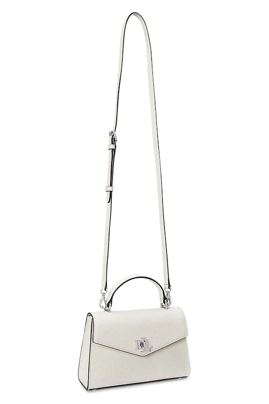 Lauren Ralph Lauren torebka skórzana 431966765 biały AW25
