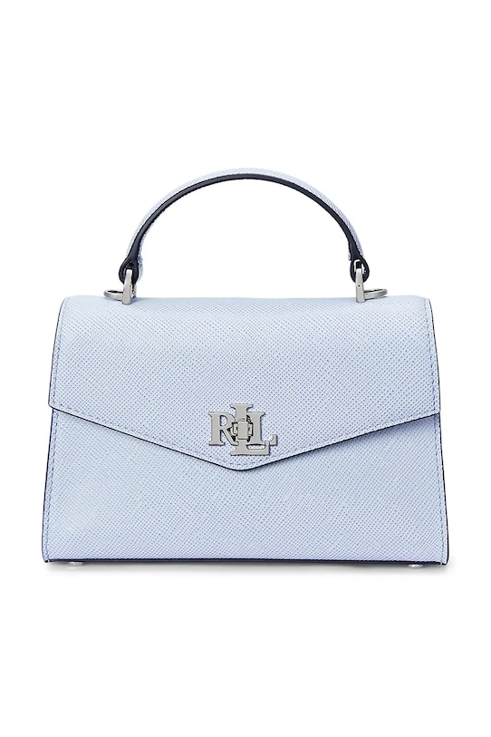 Lauren Ralph Lauren geantă de piele uni albastru 431966765