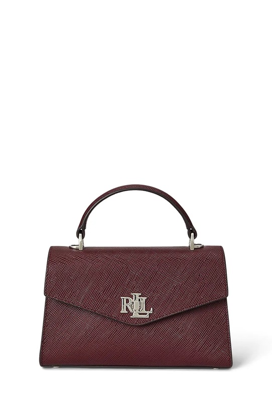 Kožená kabelka Lauren Ralph Lauren usňová koža burgundské 431966765