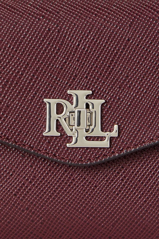 Kožená kabelka Lauren Ralph Lauren 431966765 burgundské