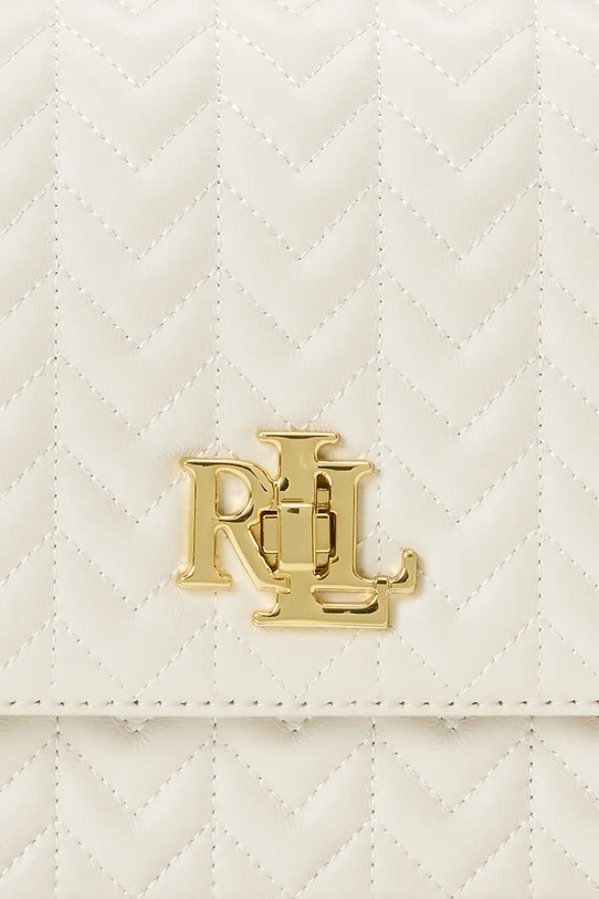 Kožená kabelka Lauren Ralph Lauren 431966768 bílá