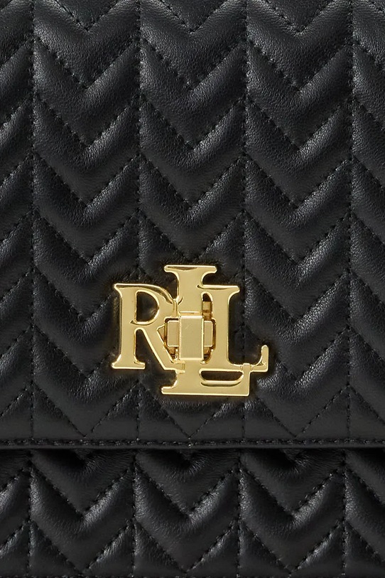 Usnjena torbica Lauren Ralph Lauren 431966768 črna