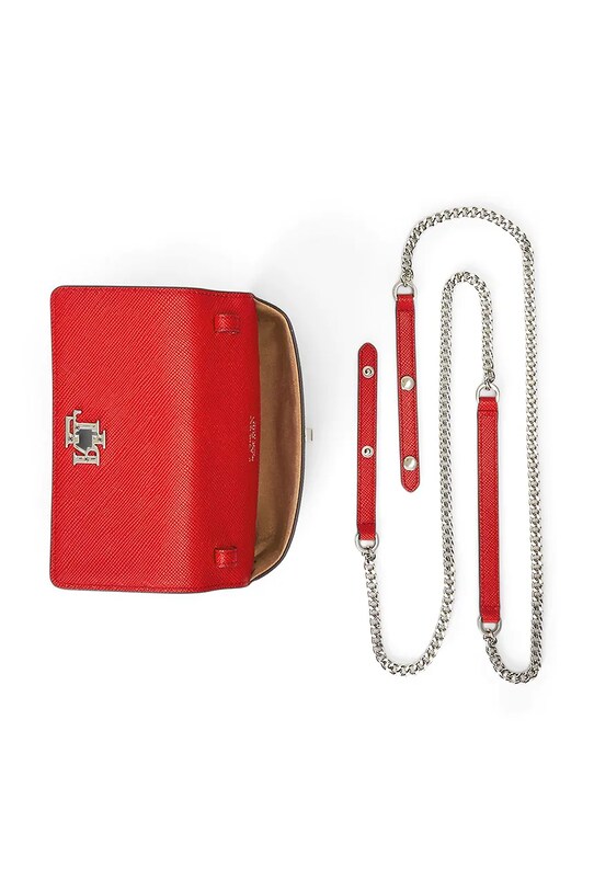 Kožená kabelka Lauren Ralph Lauren oranžová 432966784