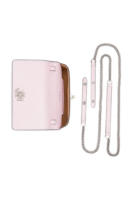 Кожена чанта Lauren Ralph Lauren розов 432966784