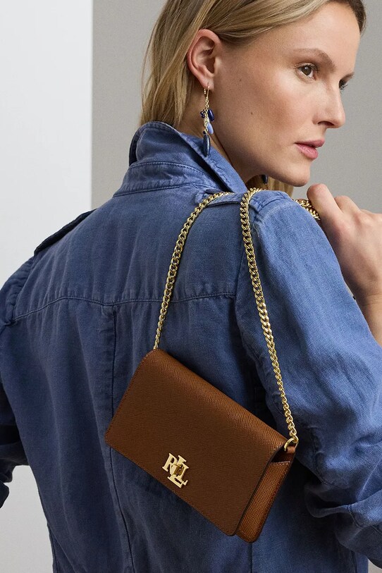 Kožená kabelka Lauren Ralph Lauren 432966784