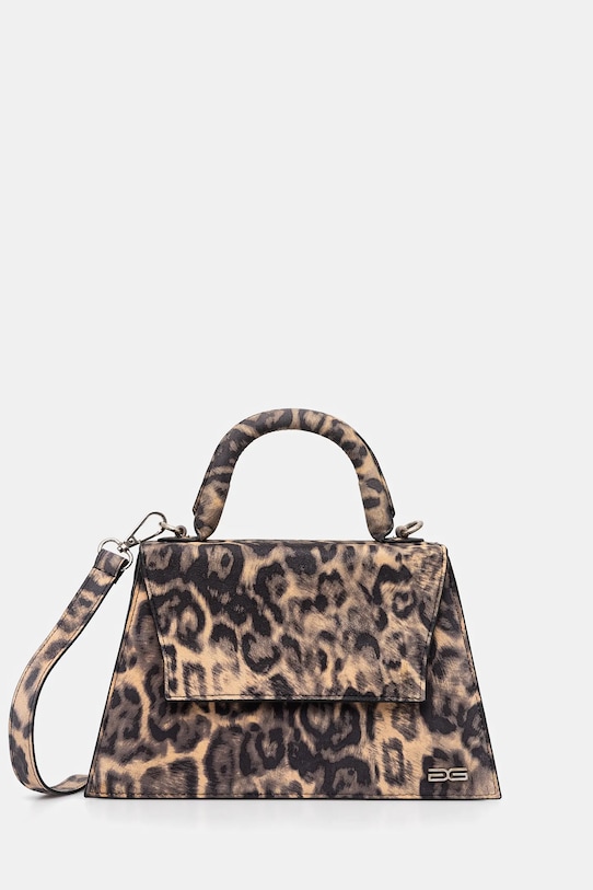 Δερμάτινη τσάντα Gestuz λείο δέρμα μπεζ 10909933