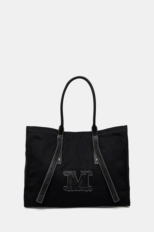 Plážová taška Max Mara Beachwear hladký černá 2516511059600