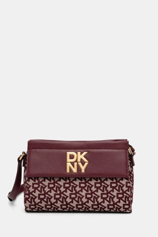 Dkny torebka skóra licowa bordowy R44EFI71