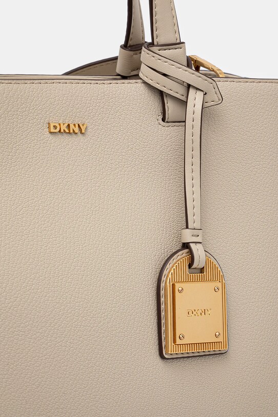 Dkny torebka skórzana beżowy R44D1I53