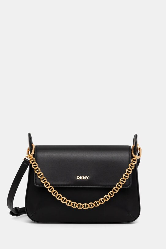 Kožená kabelka Dkny usňová koža čierna R44EKI55