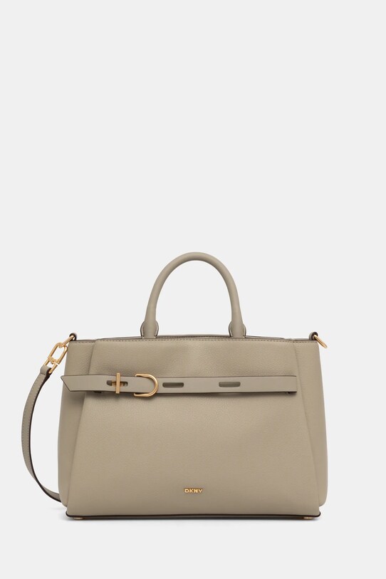 Kožená kabelka Dkny přírodní kůže béžová R44DAI68