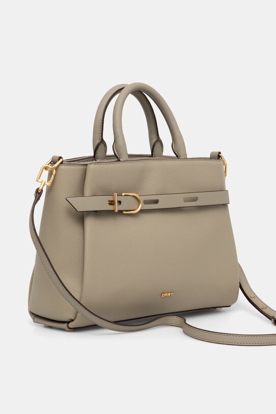 Kožená kabelka Dkny R44DAI68 béžová SS25