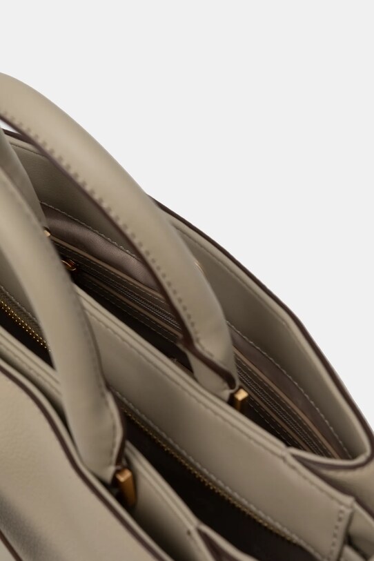 Kožená kabelka Dkny R44DAI68 béžová