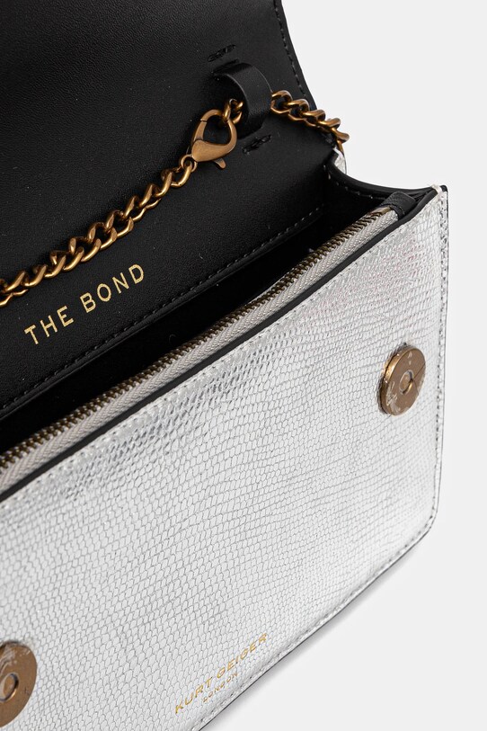 Kurt Geiger London torebka skórzana 2744163109 srebrny