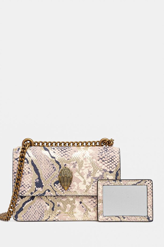 Шкіряна сумочка Kurt Geiger London лицьова шкіра бежевий 3536266719