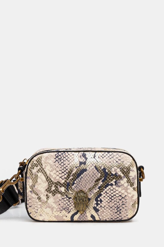 Шкіряна сумочка Kurt Geiger London лицьова шкіра бежевий 8475666719