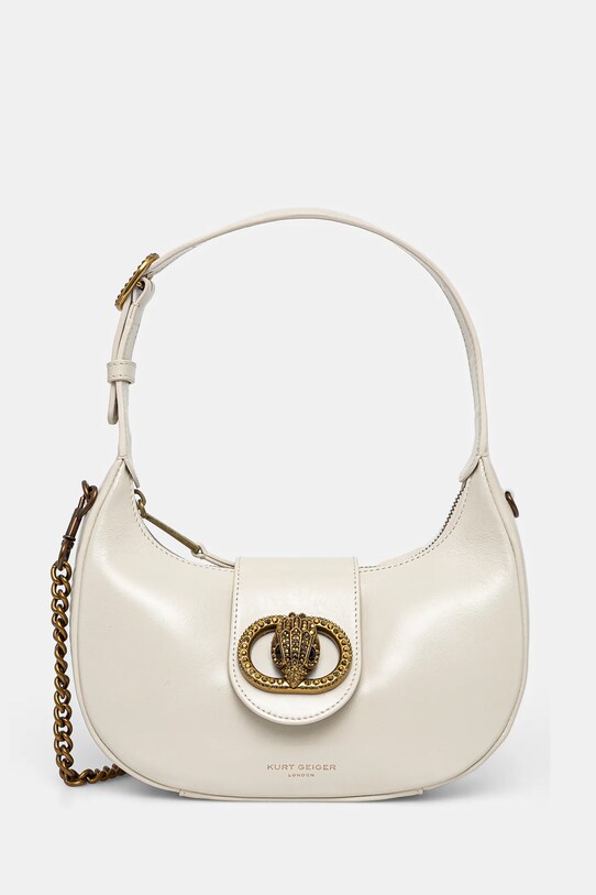 Kurt Geiger London torebka skórzana skóra licowa beżowy 3601141309