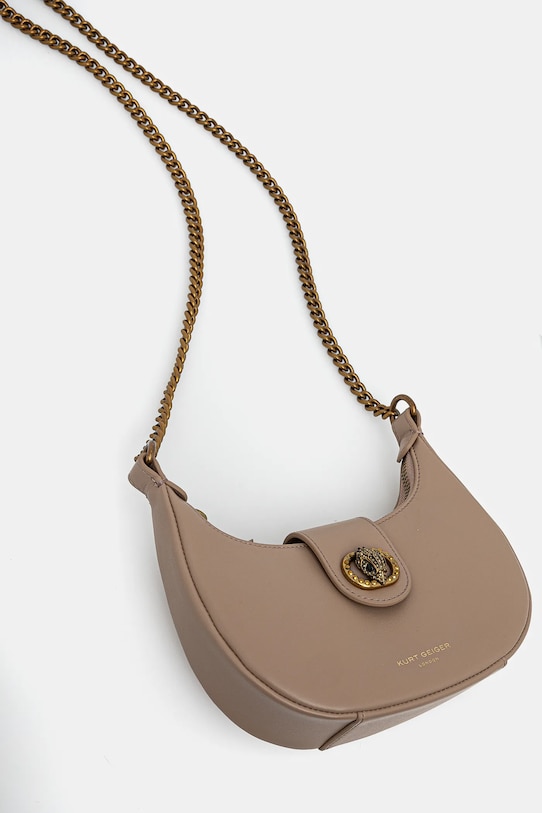 Kožená kabelka Kurt Geiger London 4020140109 hnedá