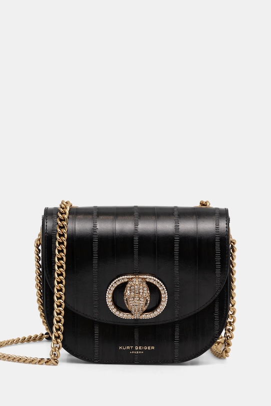 Kurt Geiger London torebka skórzana nie mieści A4 czarny 3598300119