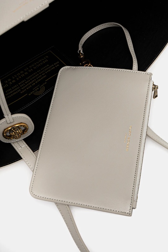 Kožená kabelka Kurt Geiger London 3601423109 šedá