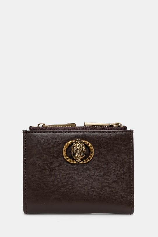 Kožená peněženka Kurt Geiger London jemný vzor hnědá 3597431109