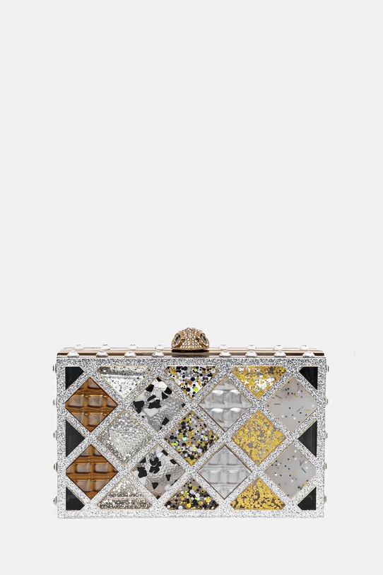Клатч Kurt Geiger London синтетичний срібний 3592965979