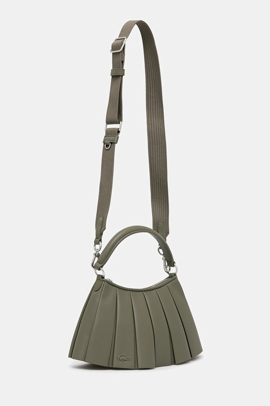 Kožna torba Lacoste NU5011DP zelena AW25