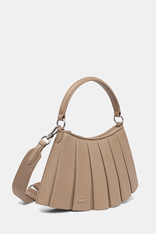 Lacoste torebka skórzana NU5011DP beżowy SS26