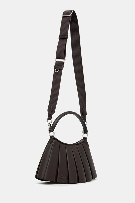 Lacoste poșetă de piele NU5011DP maro AW25