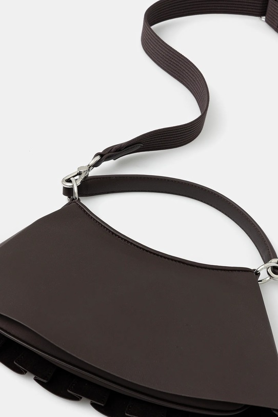 Accesorii Lacoste poșetă de piele NU5011DP maro