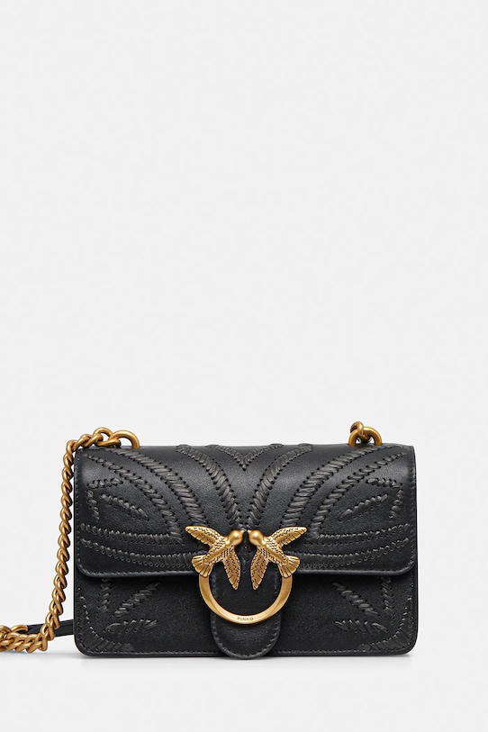 Kožená kabelka Pinko přírodní kůže černá 100059.A2C3