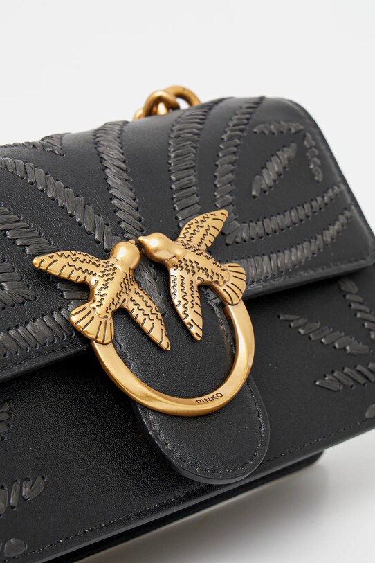 Kožená kabelka Pinko černá 100059.A2C3