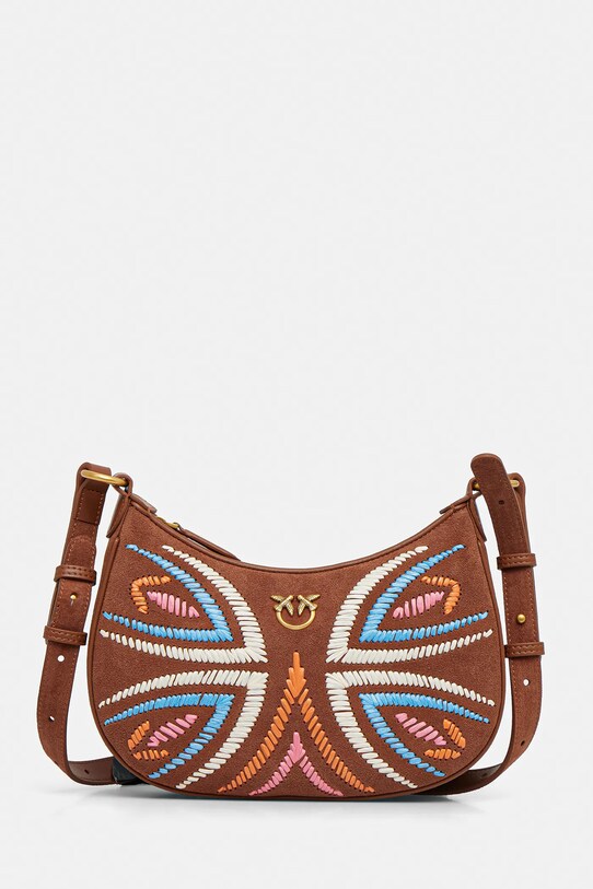 Замшева сумочка Pinko замша коричневий 102790.A2IW