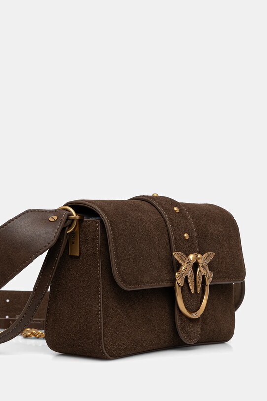 Semišová kabelka Pinko 104340.A2CC hnedá SS25