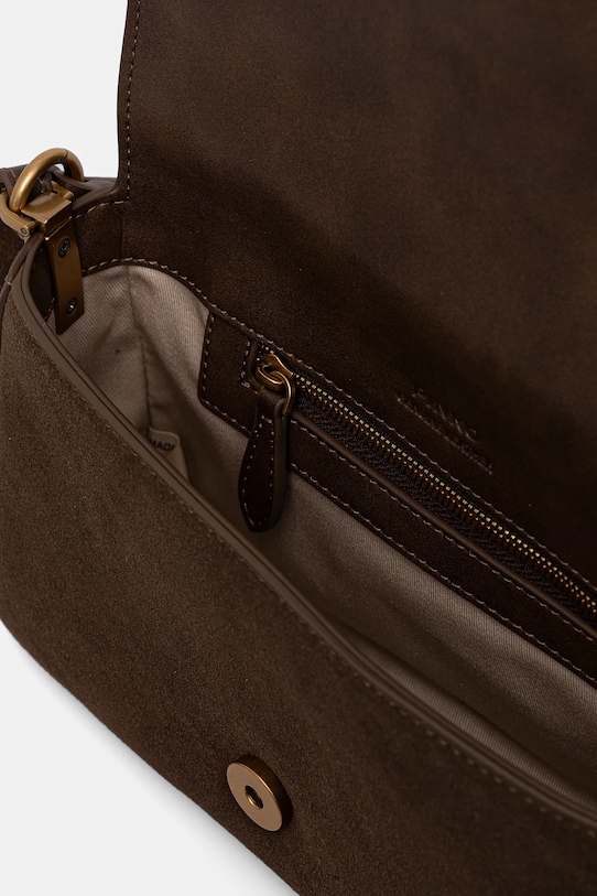 Semišová kabelka Pinko hnedá 104340.A2CC