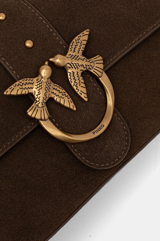 Semišová kabelka Pinko 104340.A2CC hnedá