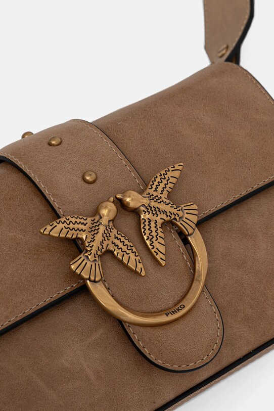 Кожаная сумочка Pinko бежевый 104340.A2C2