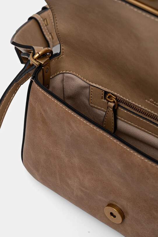 Кожаная сумочка Pinko 104340.A2C2 бежевый