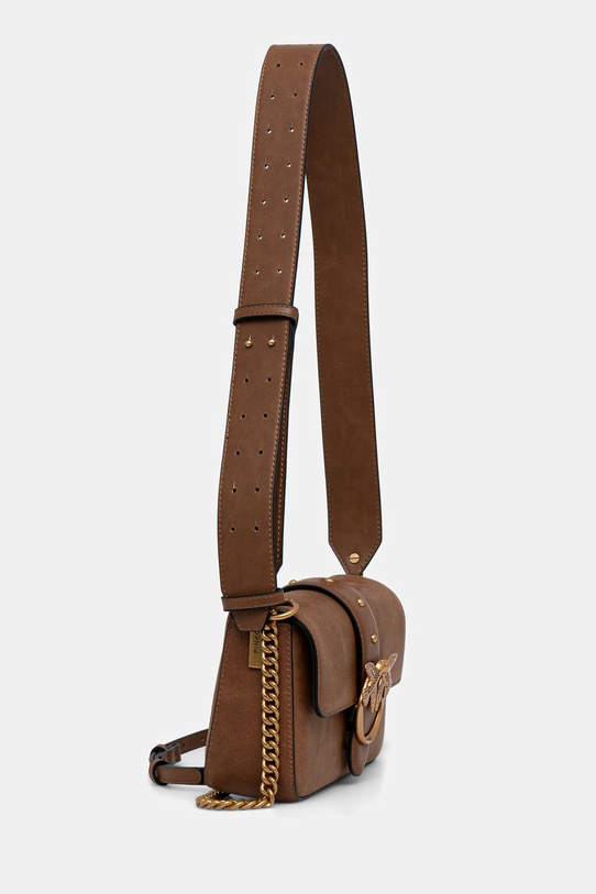 Pinko poșetă de piele 104340.A2C2 maro SS25