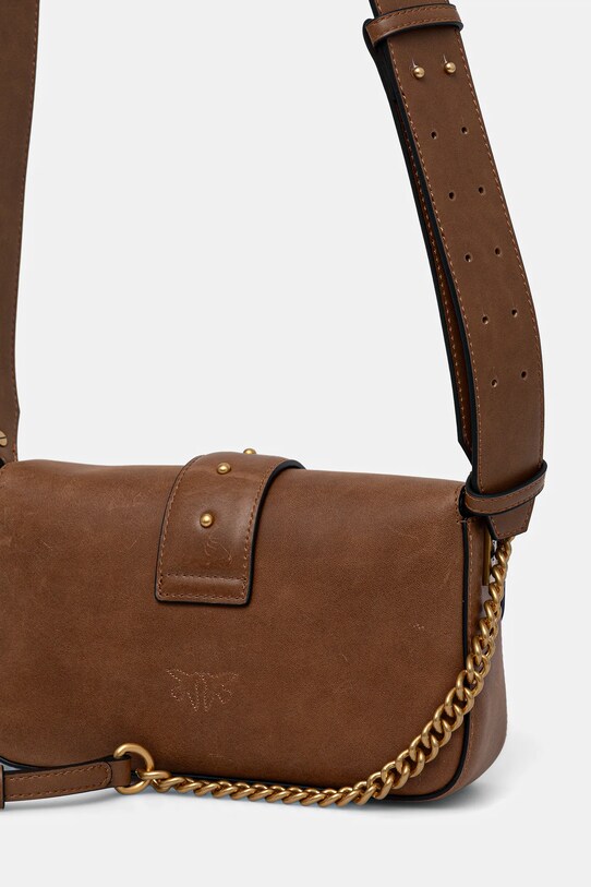 Accesorii Pinko poșetă de piele 104340.A2C2 maro